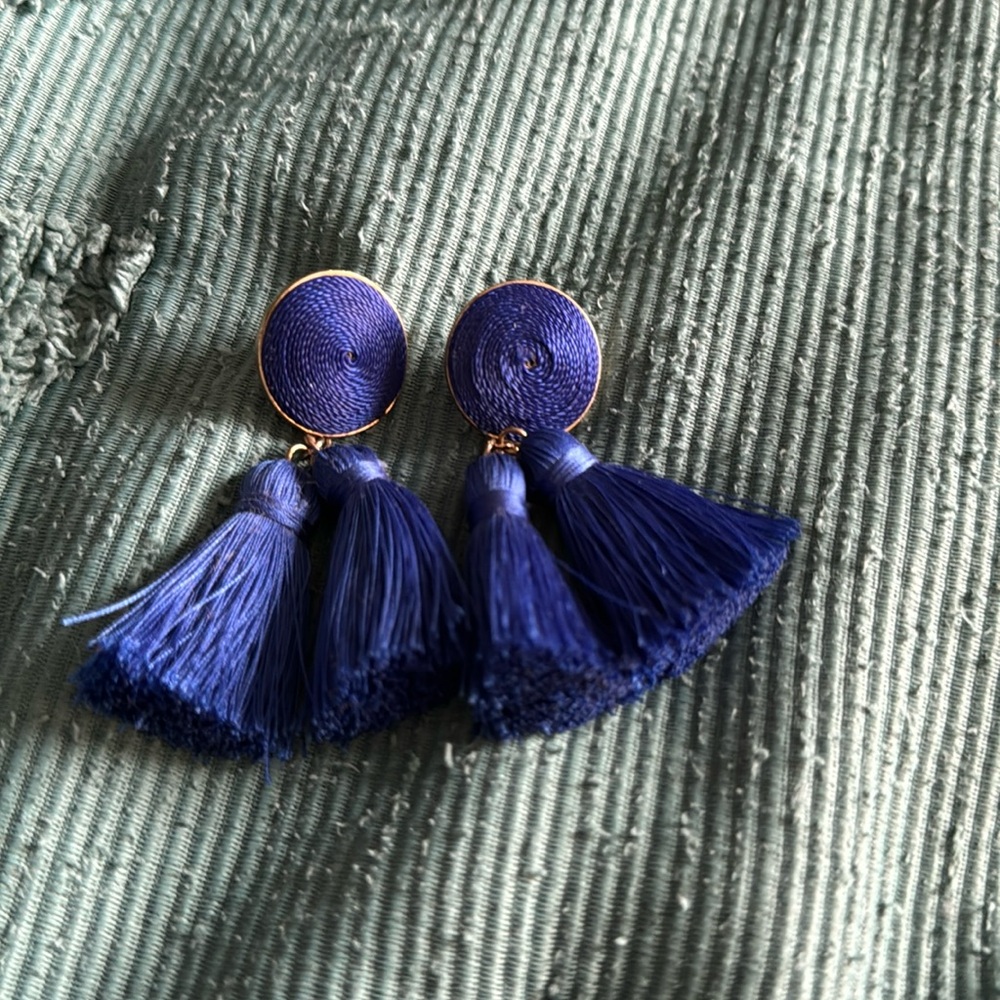 SUGARFIX by Baublebar Blue Tassel Earrings